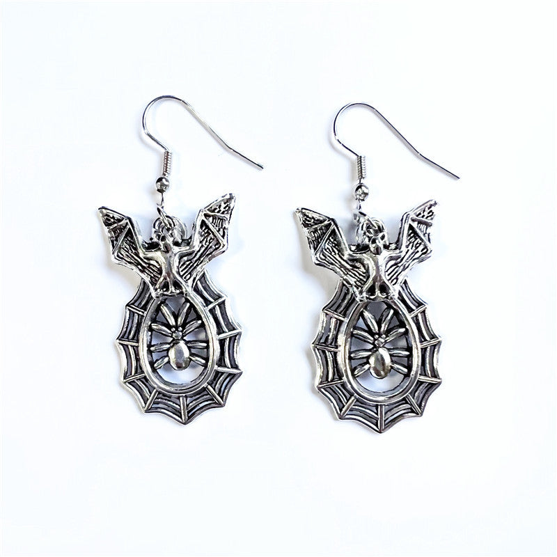 Wholesale  gothic skeleton, bat, snake, spider, moon, rose, moth, earring neutral punk